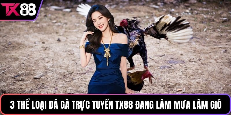 3 thể loại đá gà trực tuyến TX88 đang làm mưa làm gió